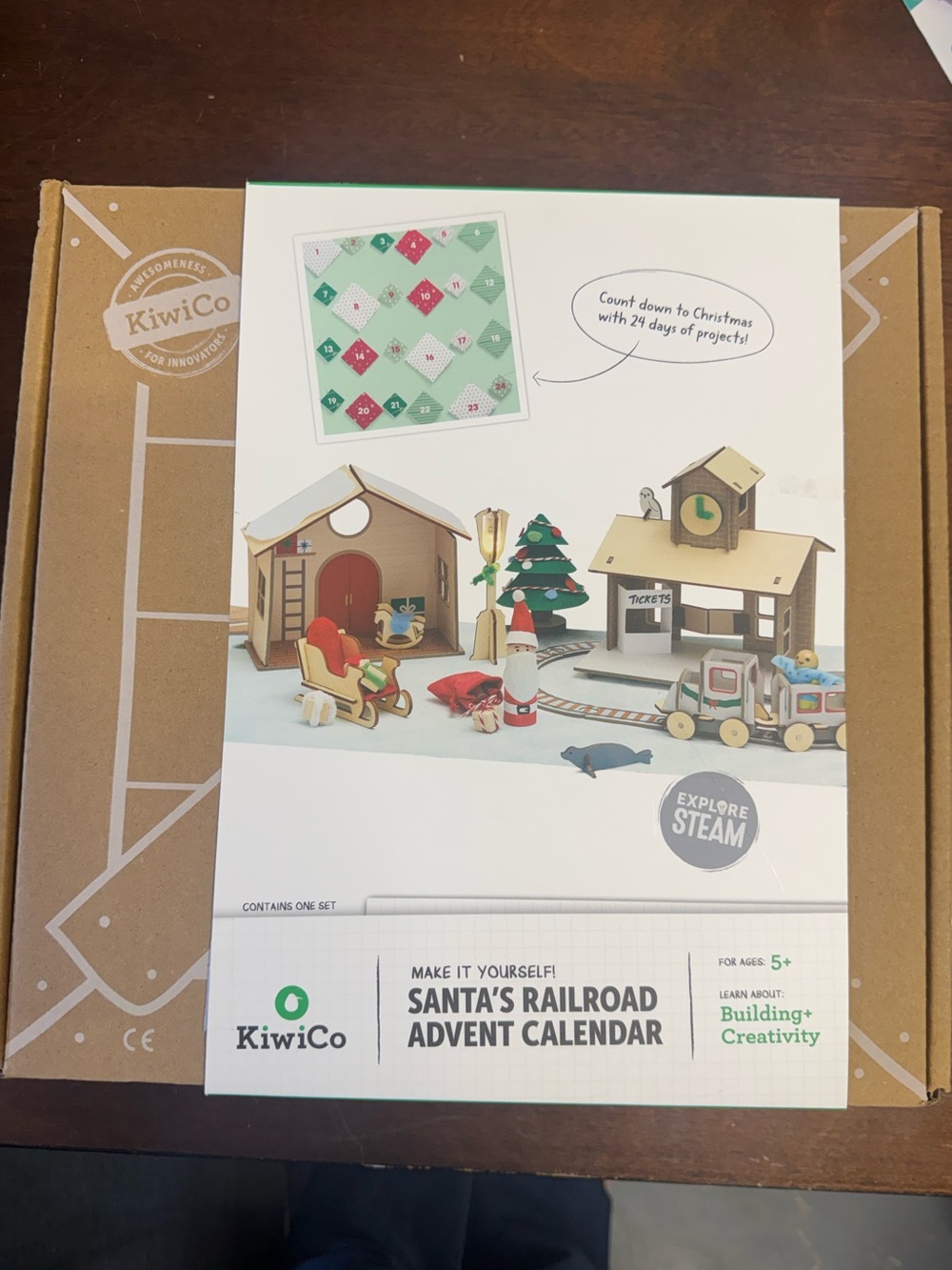 KiwiCo new in box Santa's Railroad Advent Calendar